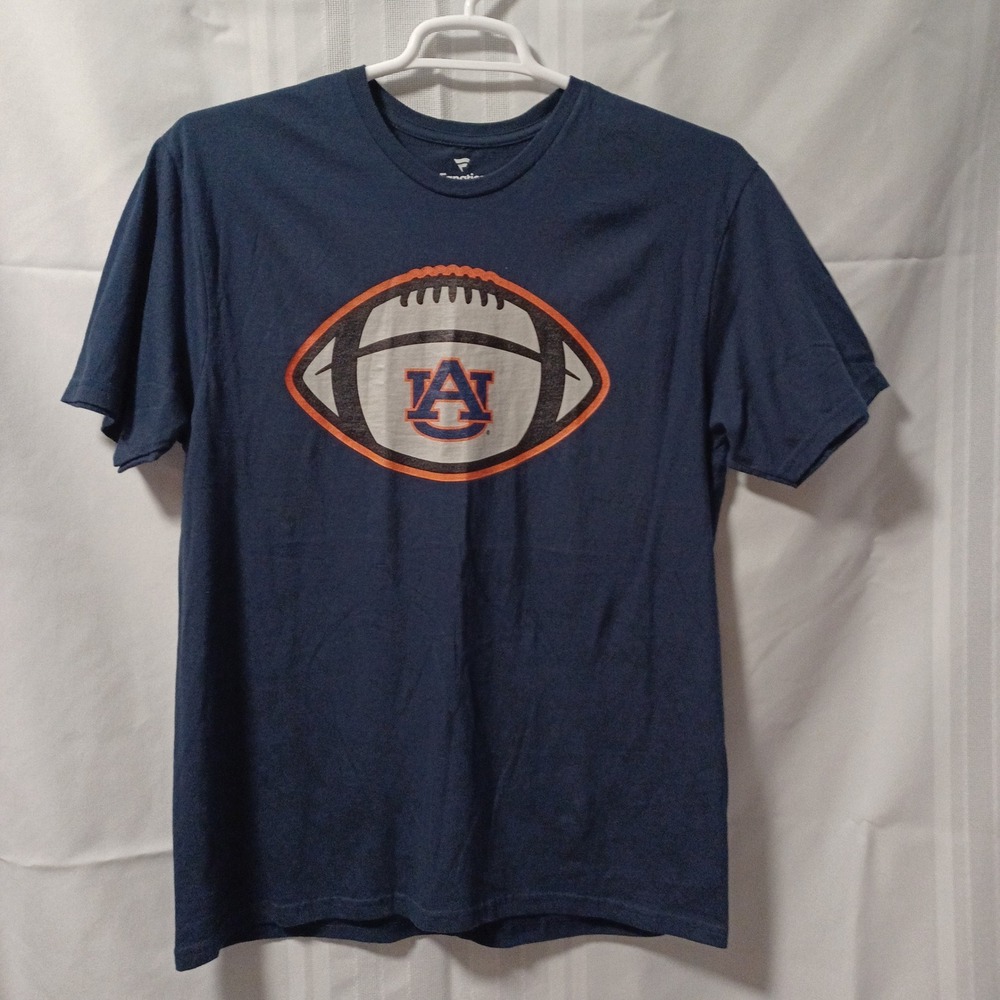Fanatics Auburn Tigers T-Shirt Mens Navy Blue Football Logo Collegiate Tee NWT